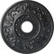 Ekena Millwork Valletta Ceiling Medallion (Fits Canopies up to 3 1/2"), Hand-Painted Pewter, 18"OD x 3 1/2"ID x 1"P CM18VLPES - alternate 1